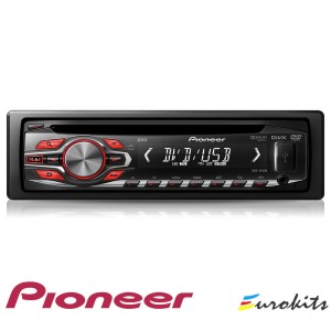 Radio para Carro 1DIN 50×4 W Potencia Máxima, MP3 PIONEER DEH-S4150BT